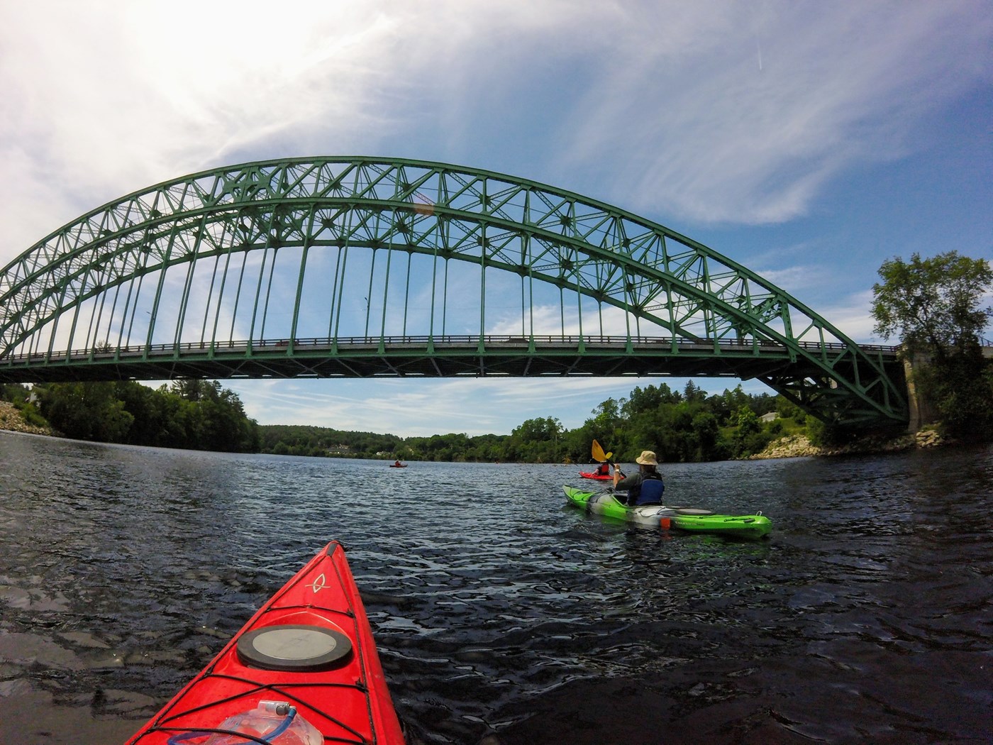 Kayaking under the Tyngsboro Bridge